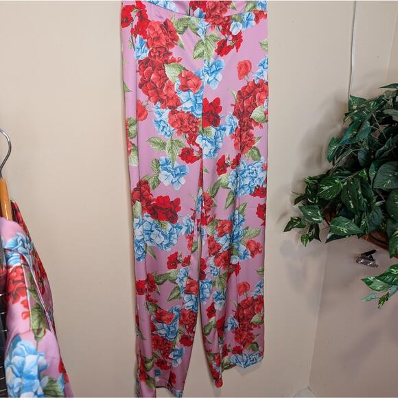 Rachel Zoe Floral Hydrangea Pantsuit Size Small - Picture 4 of 16
